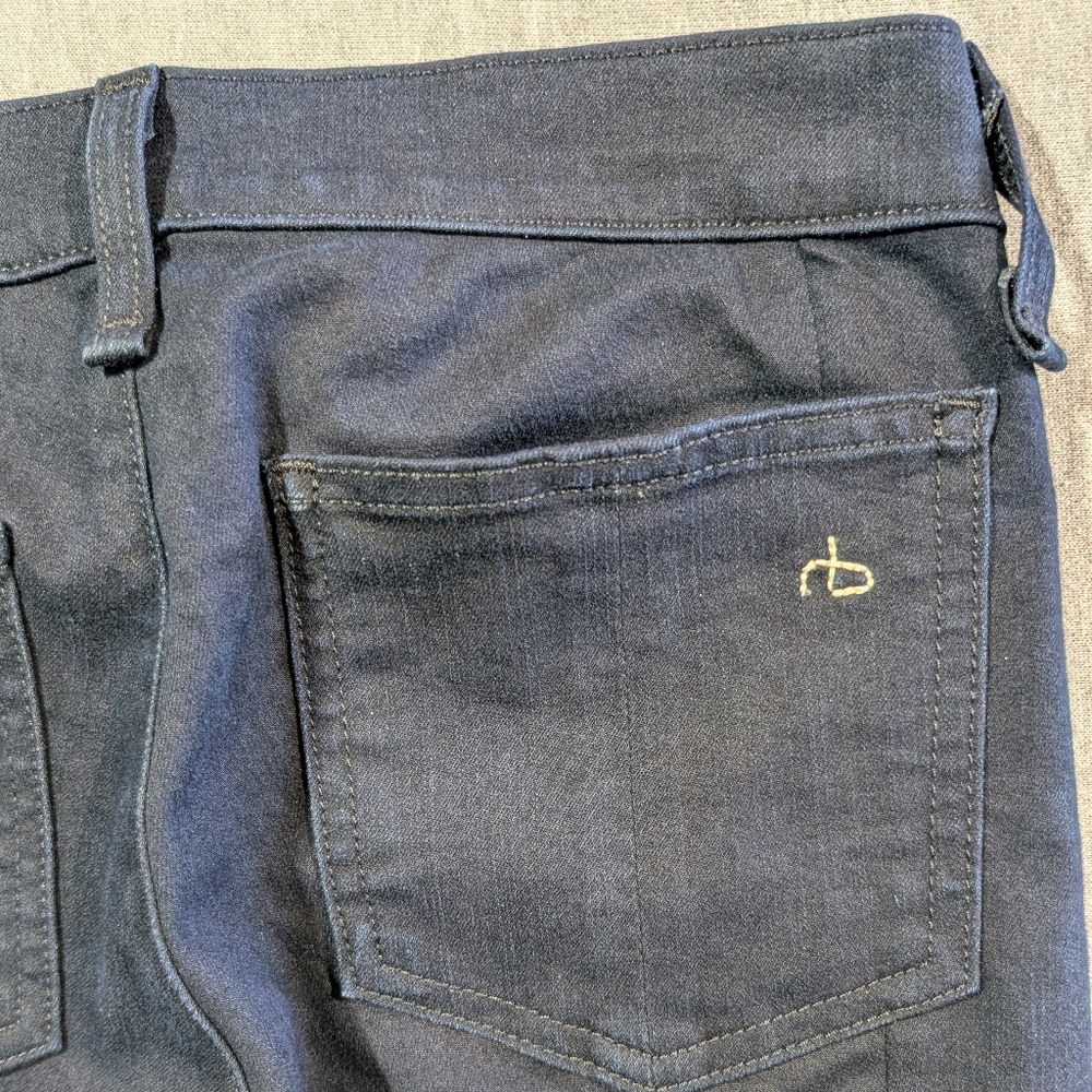 Rag & Bone Grand Prix Motocross Skinny Jeans Women's 24 Midnight Blue - Picture 13 of 14